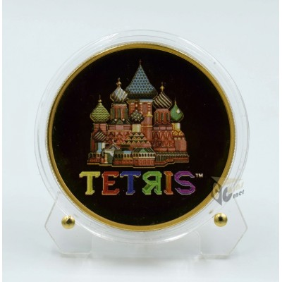Niue 2021 Tetris St Basil's Cathedral 1 Oz Colorized Gold Gilded 24k Silver Coin