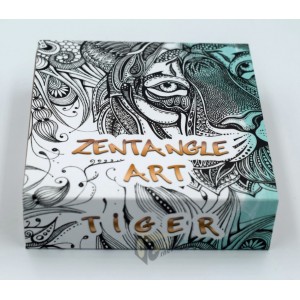 Niue 2021 Tiger Zentangle Art Series 2 Oz Silver High Relief Antique Finish Coin