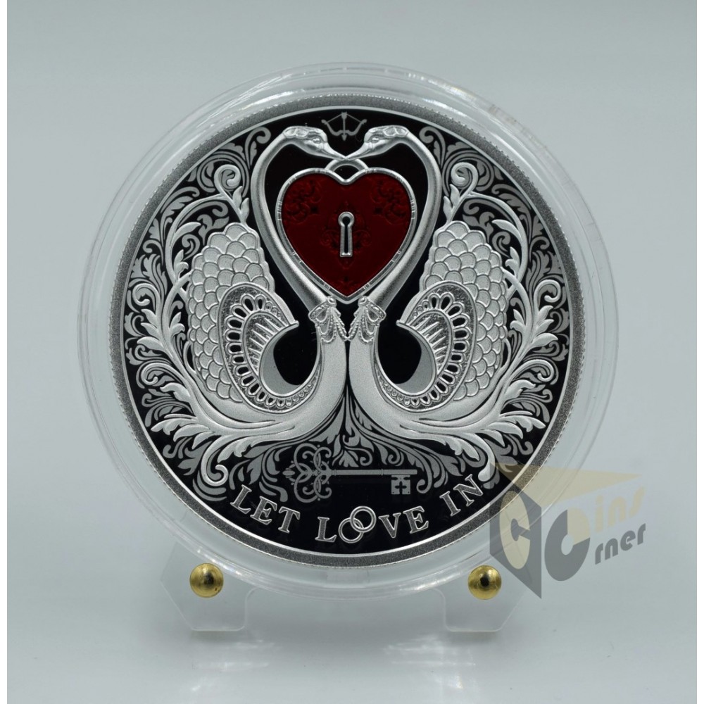 Let Love In 1/2 Oz Proof with Resin Fill - 2023 Niue