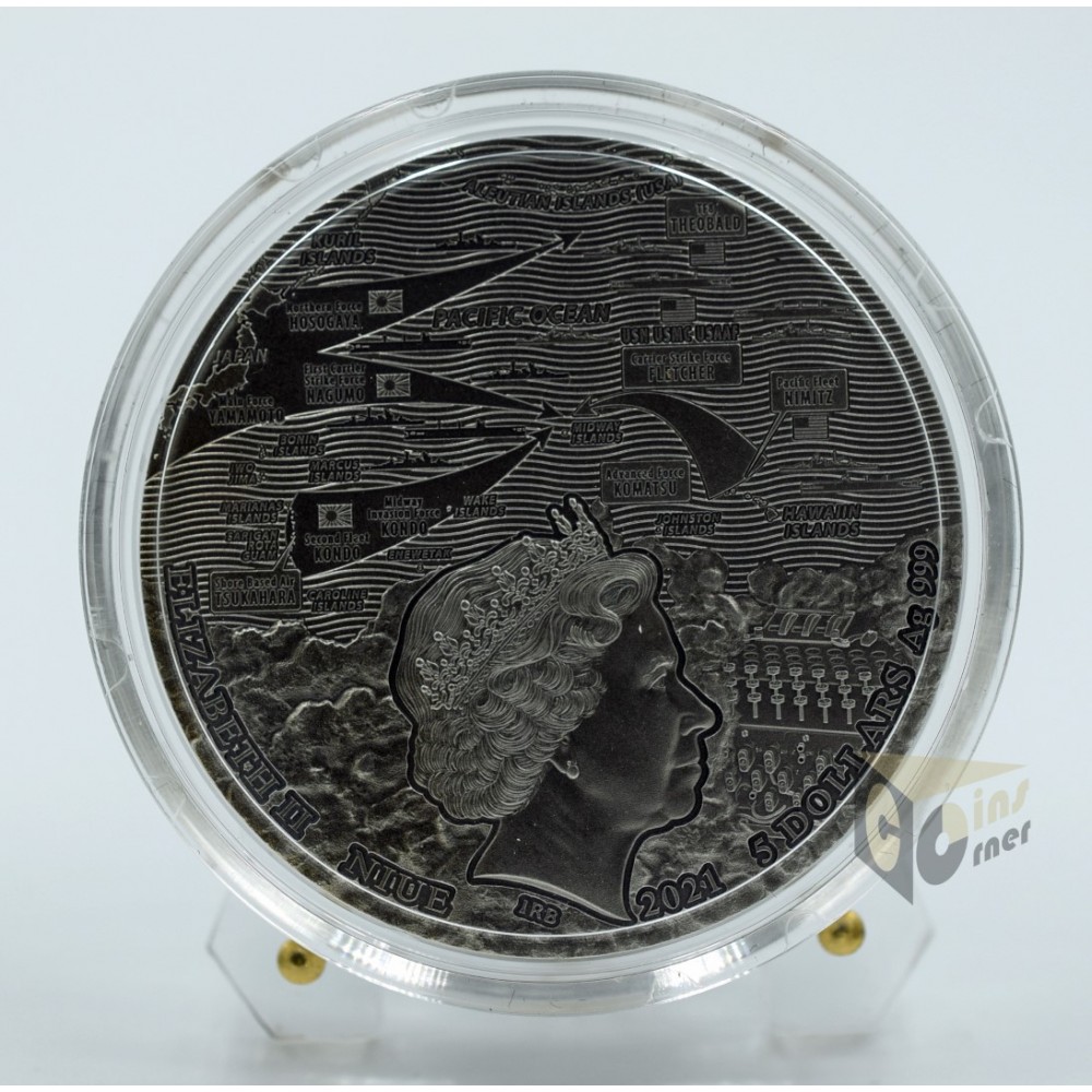 Battle of Midway Sea Battles 2 Oz - 2021 Niue