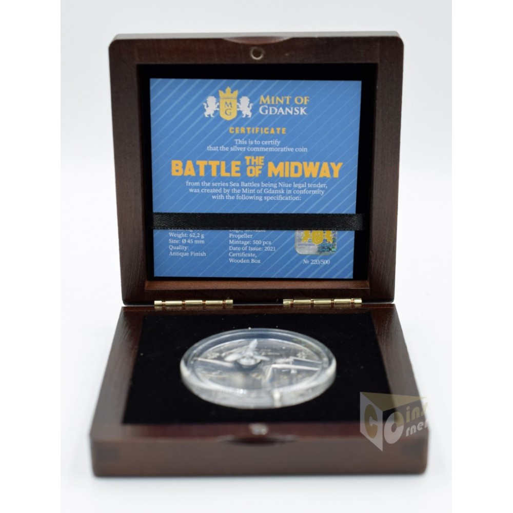 Battle of Midway Sea Battles 2 Oz - 2021 Niue