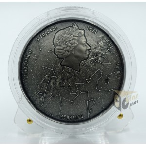 Milky Way Universe Domed 2 Oz with Meteorite Insert - 2021 Niue