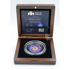 Milky Way Universe Domed 2 Oz with Meteorite Insert - 2021 Niue