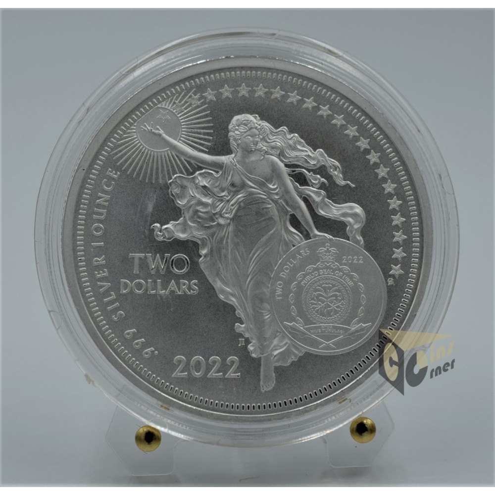 Isaac Newton  - Icons of Inspiration 1 Oz - 2022 Niue