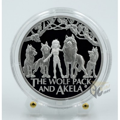 The Wolf Pack and Akela Jungle Book 1 Oz Proof - 2022 Niue