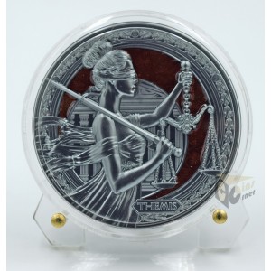 Niue 2022 Themis Goddess of Justice 1 Oz with Resin Fill Silver Coin