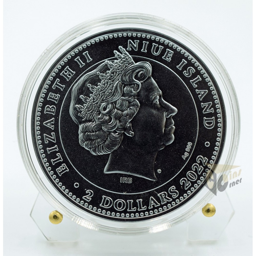 Niue 2022 Themis Goddess of Justice 1 Oz with Resin Fill Silver Coin