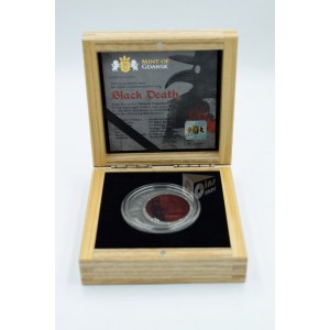 Niue 2023 Black Death Human Tragedies 2 Oz High Relief Antique Finish Silver Coin