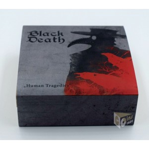 Niue 2023 Black Death Human Tragedies 2 Oz High Relief Antique Finish Silver Coin