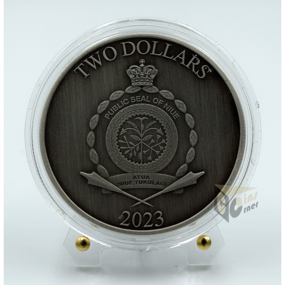 Hercules Heroes of Greek Mythology 1 Oz Antique Finish  - 2023 Niue