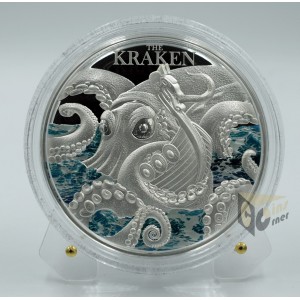 Kraken Mythical Creatures 2 Oz Proof Colorized - 2023 Niue