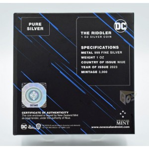 Niue 2023 The Riddler DC Villains 1 Oz Silver Proof Coin