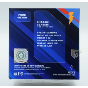 Niue 2023 Shazam DC Classic Superheroes 1 Oz Silver Proof Coin