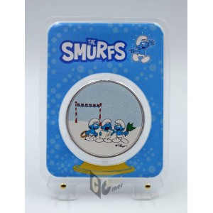 Niue 2023 Smurfs Christmas Carol 1 Oz Silver Colorized Coin
