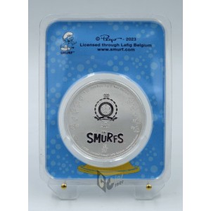 Niue 2023 Smurfs and Snowman 1 Oz Silver Colorized Coin