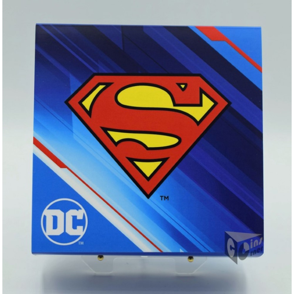 Niue 2023 Superman 2 Oz Silver High Relief Antique Finish Colorized Coin