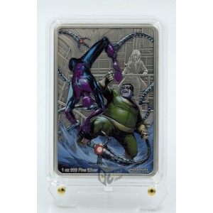 Niue 2024 Doctor Octopus Spiderman Villains 1 Oz Silver Antique Colorized Coin