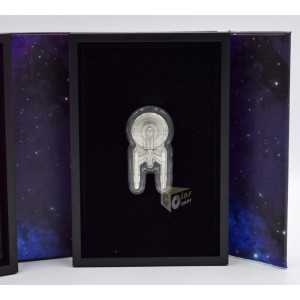 Niue 2024 Star Trek U.S.S. Enterprise NCC-1701 Shaped 1 Oz Silver Coin
