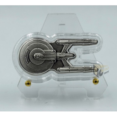Niue 2024 Star Trek U.S.S. Enterprise NCC-1701 Shaped 1 Oz Silver Coin