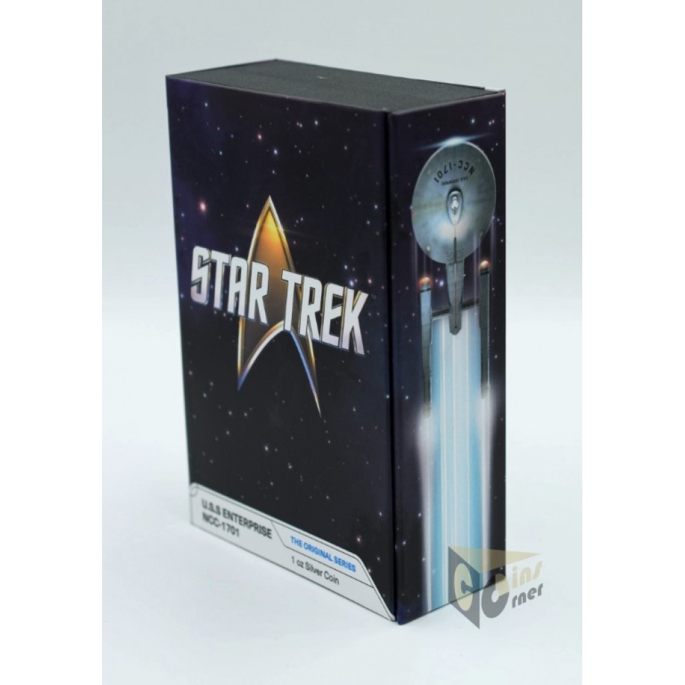 Niue 2024 Star Trek U.S.S. Enterprise NCC-1701 Shaped 1 Oz Silver Coin