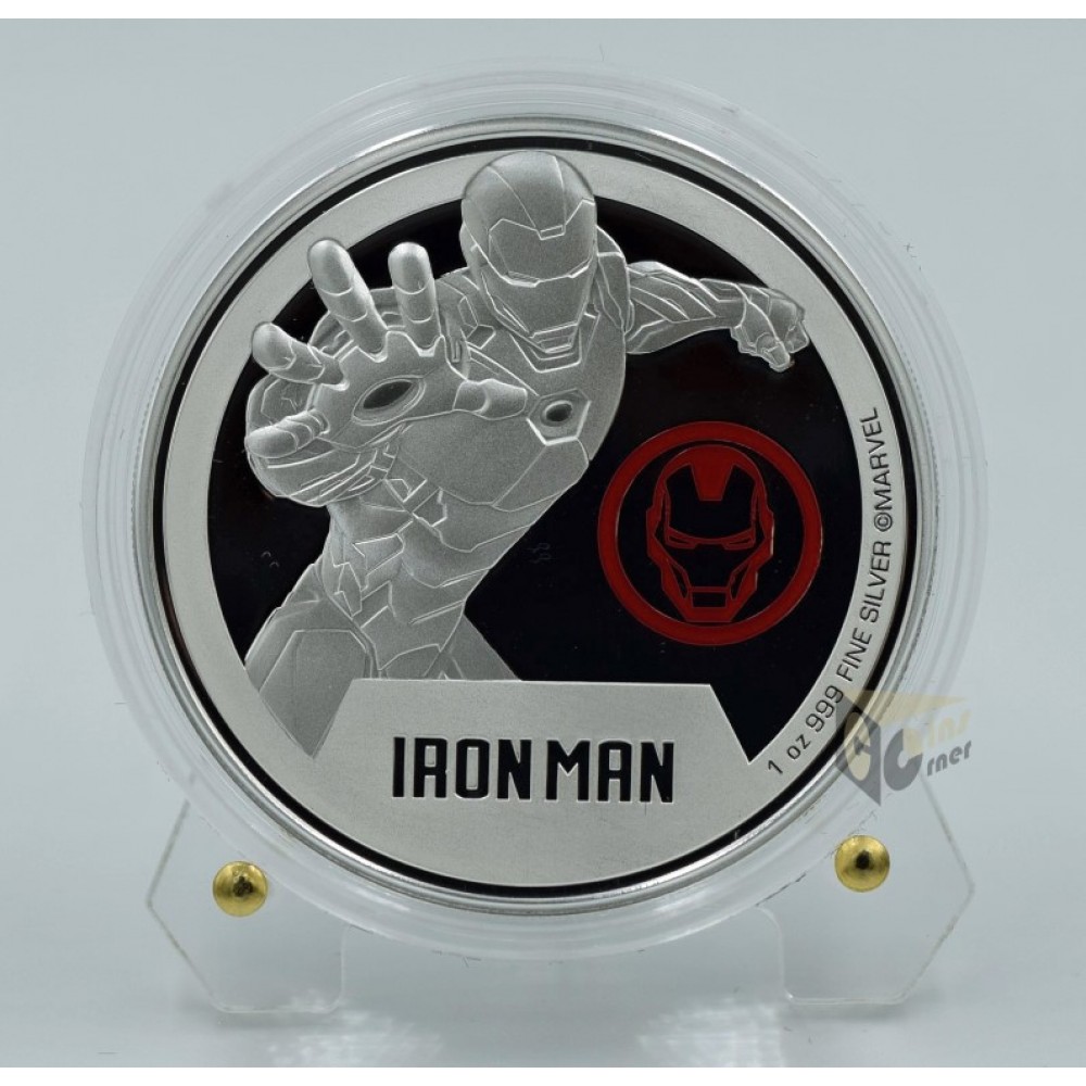 Niue 2024 Iron Man Marvel Classic Superheroes 1 Oz Silver Proof Coin