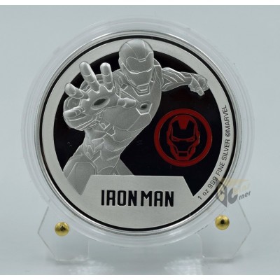 Niue 2024 Iron Man Marvel Classic Superheroes 1 Oz Silver Proof Coin