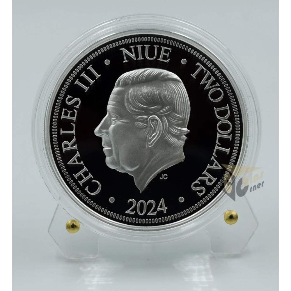 Niue 2024 Iron Man Marvel Classic Superheroes 1 Oz Silver Proof Coin