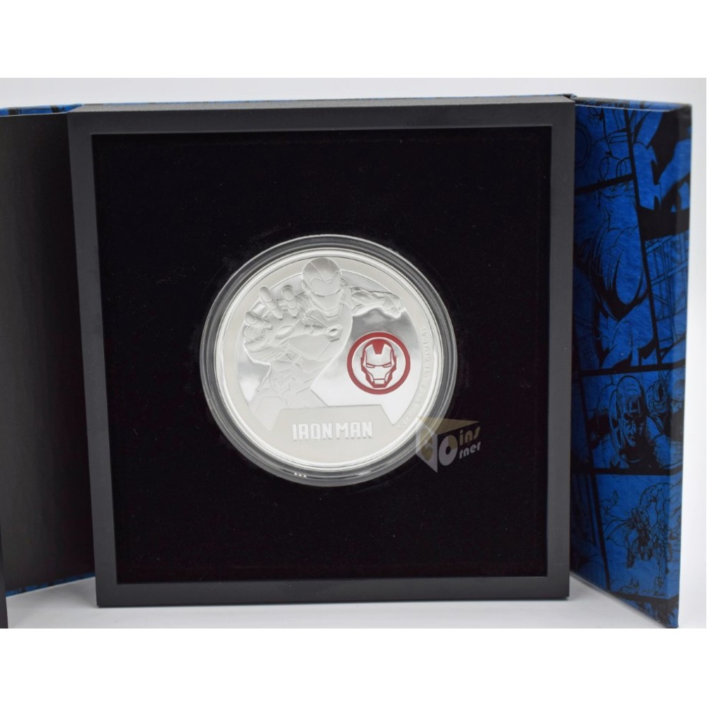 Niue 2024 Iron Man Marvel Classic Superheroes 1 Oz Silver Proof Coin