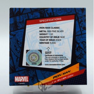 Niue 2024 Iron Man Marvel Classic Superheroes 1 Oz Silver Proof Coin