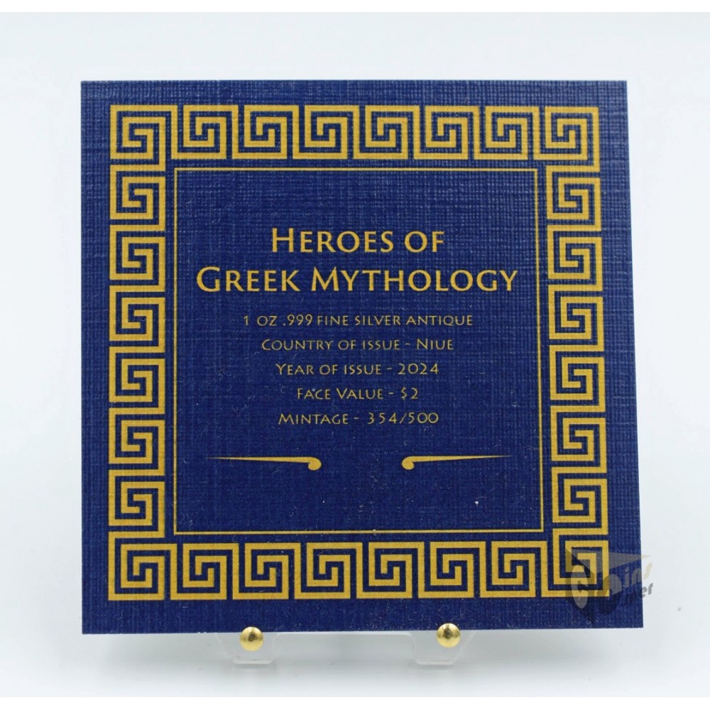 Perseus Heroes of Greek Mythology 1 Oz Antique Finish  - 2024 Niue