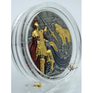 Niue 2024 Troya Legendary City 2 Oz Antique Finish quality and Gold Plating Sillver Coin
