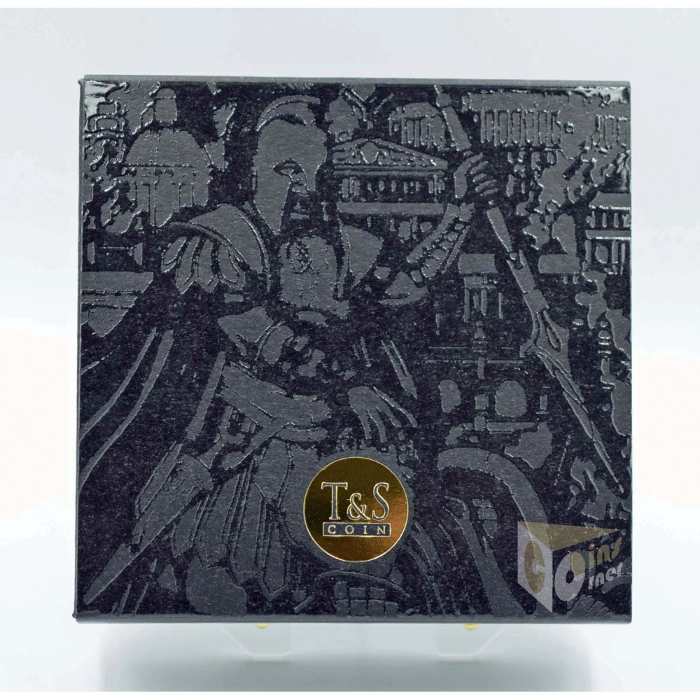 Niue 2024 Troya Legendary City 2 Oz Antique Finish quality and Gold Plating Sillver Coin