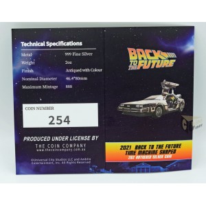 Delorean Time Machine Back to the Future 2 Oz Shaped - 2021 Niue