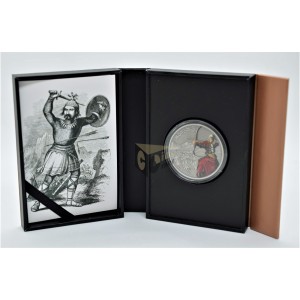 Mongols Warriors of History 1 Oz Antique Colorized - 2017 Niue