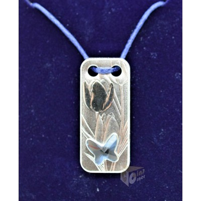 Butterfly Pendant  Proof  Swarovski Butterfly Insert - 2020 Niue