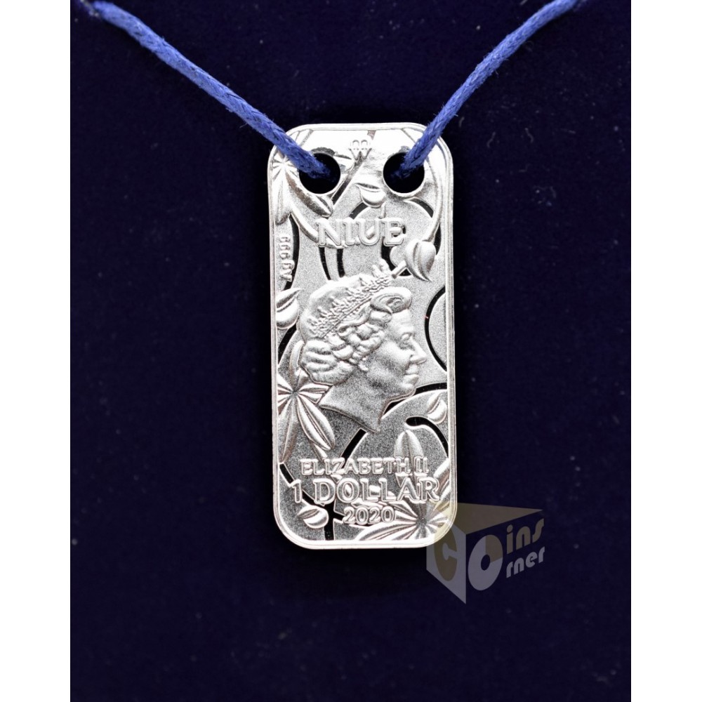 Butterfly Pendant  Proof  Swarovski Butterfly Insert - 2020 Niue