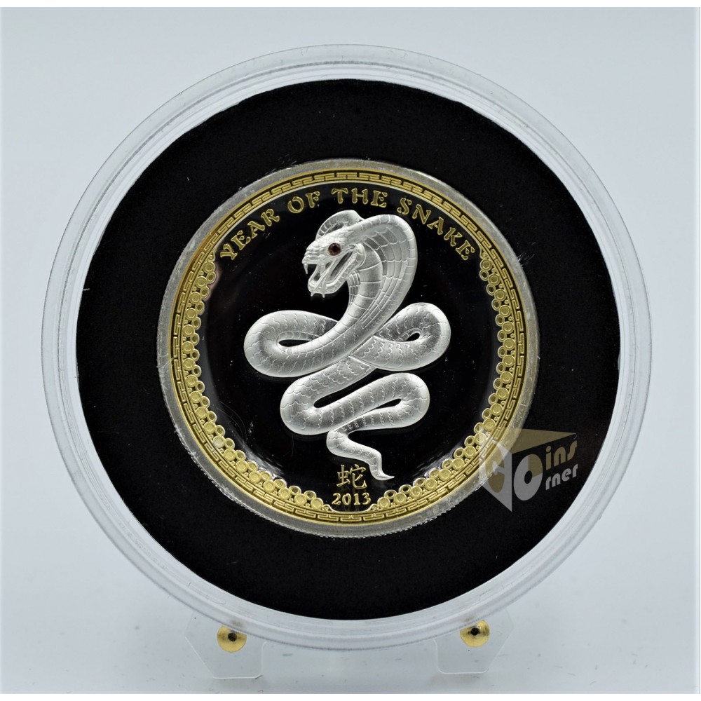 Year of the Snake 1 Oz Proof Ultra High Relief - 2013 Palau