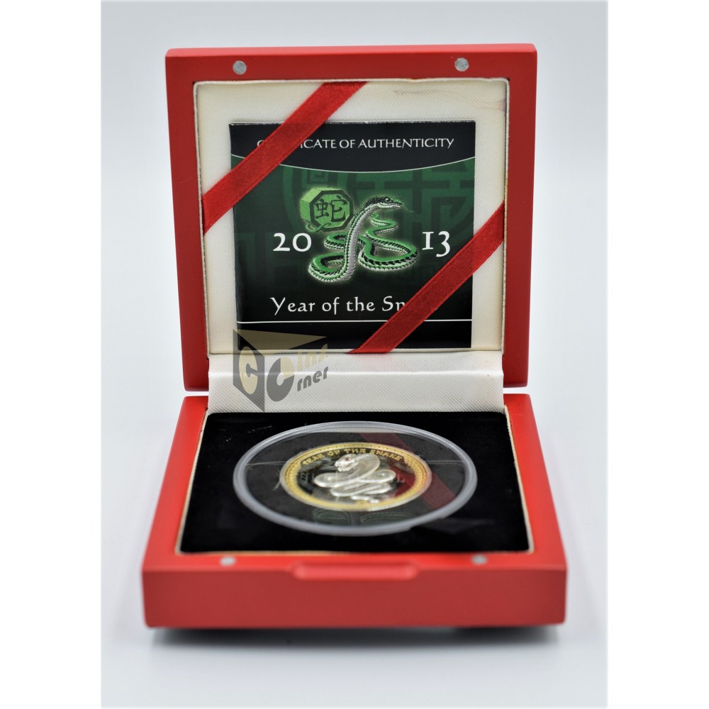 Year of the Snake 1 Oz Proof Ultra High Relief - 2013 Palau