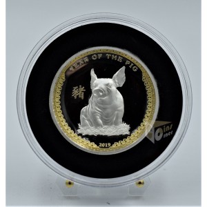Year of the Pig 1 Oz Proof Ultra High Relief - 2019 Palau