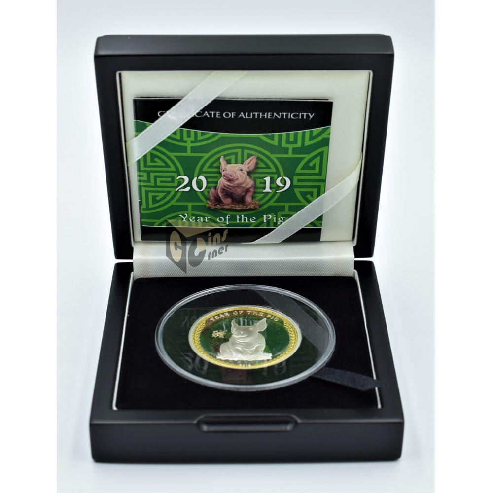 Year of the Pig 1 Oz Proof Ultra High Relief - 2019 Palau