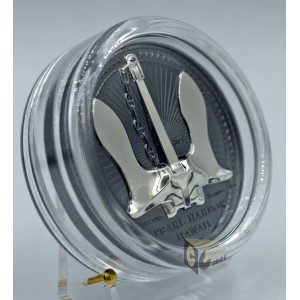 USS Arizona by Miles Standish 2 Oz Black Proof High Relief - 2021 Palau