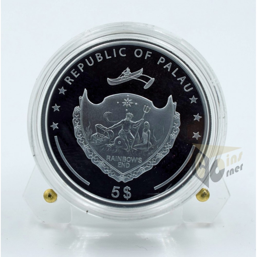 1001 Nights Magic Lamp 1 Oz Black Proof 3D High Relief - 2021 Palau