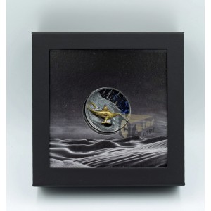 1001 Nights Magic Lamp 1 Oz Black Proof 3D High Relief - 2021 Palau