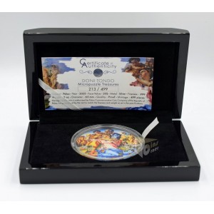 Palau 2023 Doni Tondo by Michelangelo Micropuzzle Treasures  3 Oz Proof Silver Coin