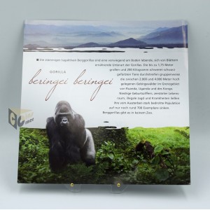 Mountain Gorilla 3 Oz Proof with 4 Diamonds insert - 2008 Rwanda