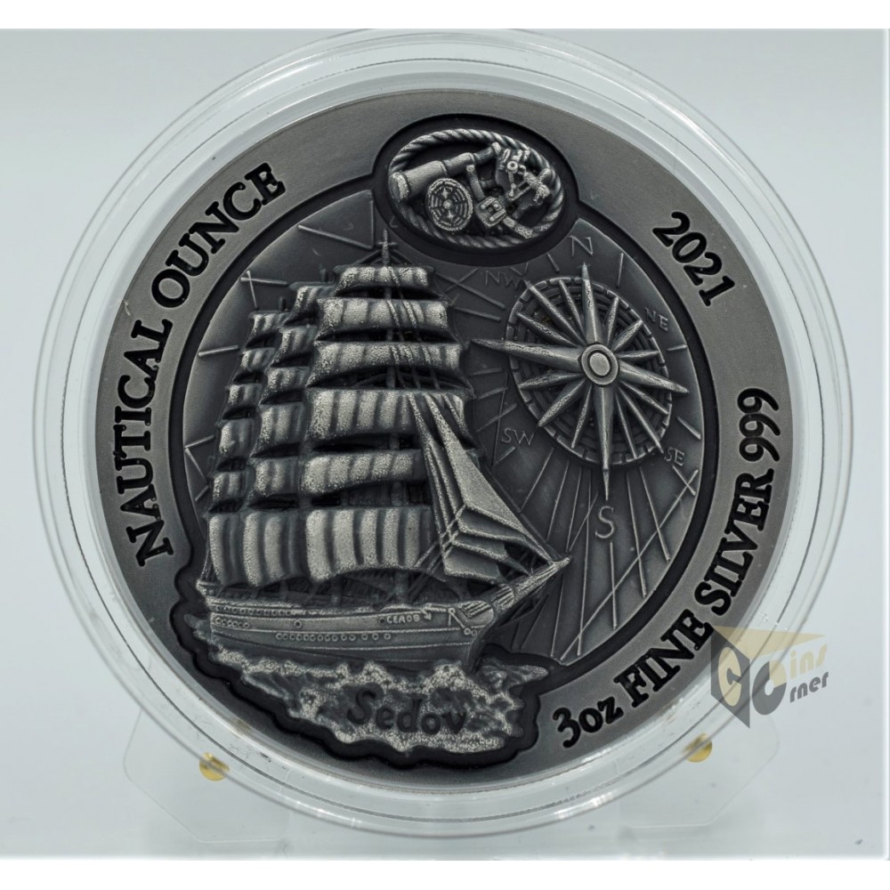 The Sedov - Nautical Ounce 3 Oz Antique High Relif - 2021 Rwanda