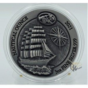 The Sedov - Nautical Ounce 3 Oz Antique High Relif - 2021 Rwanda