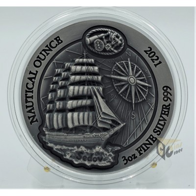 The Sedov - Nautical Ounce 3 Oz Antique High Relif - 2021 Rwanda