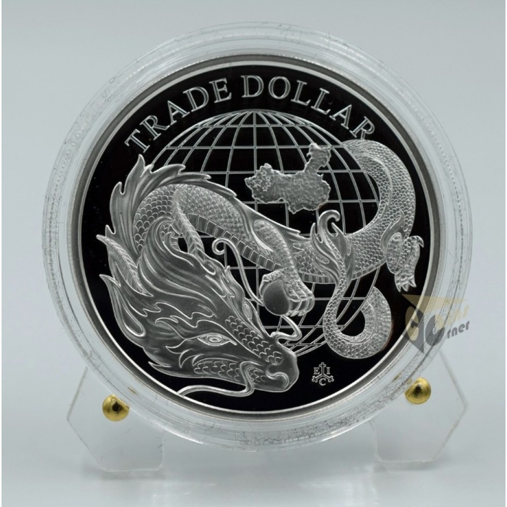 Saint Helena 2021 Modern Chinese Trade Dollar 1 Oz Silver Proof Coin
