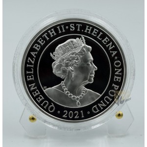 Saint Helena 2021 Modern Chinese Trade Dollar 1 Oz Silver Proof Coin